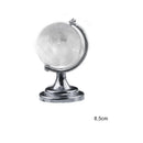 Globo Terrestre em Vidro Maciço e Metal