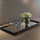 Bandeja Espelhada Off White Laqueada com Alças