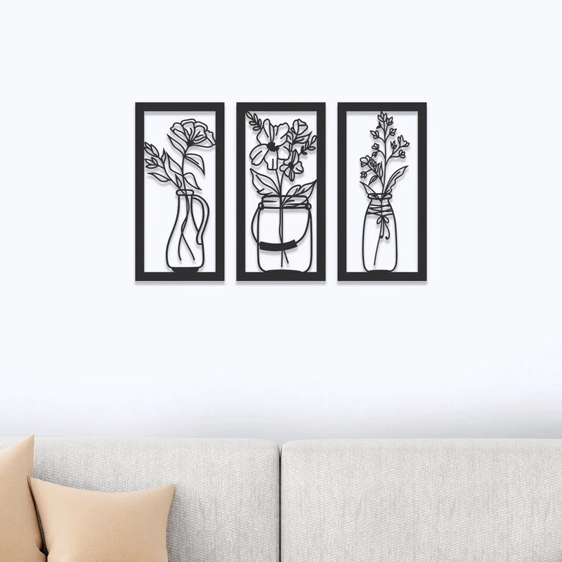 Kit 3 Quadros Vazados