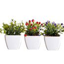 Kit 3 Mini Vasinhos com Plantinha Artificial