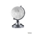 Globo Terrestre em Vidro Maciço e Metal