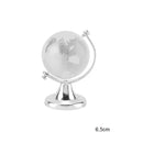 Globo Terrestre em Vidro Maciço e Metal