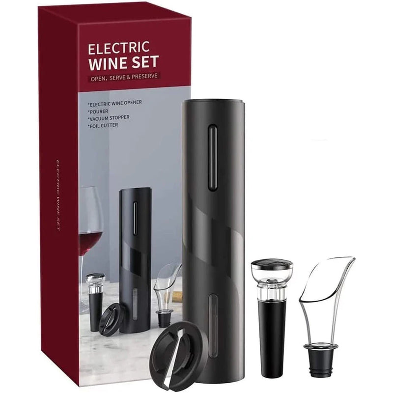 Kit Saca Rolhas Automático Abridor de Vinho
