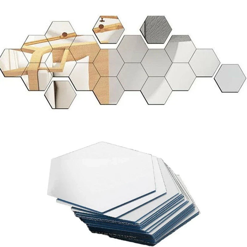 Espelho Decorativo de Banheiro Hexágono