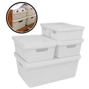 Kit 5 Caixas Organizadoras com Tampa