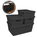 Kit 5 Caixas Organizadoras com Tampa