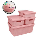 Kit 5 Caixas Organizadoras com Tampa
