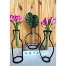 Vaso Minimalista com 2 Hastes de Costela de Adão