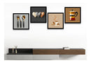 Kit 4 Quadros Decorativos Café Xícara