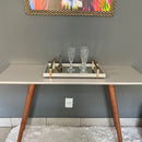 Bandeja Espelhada Off White Laqueada com Alças