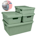 Kit 5 Caixas Organizadoras com Tampa