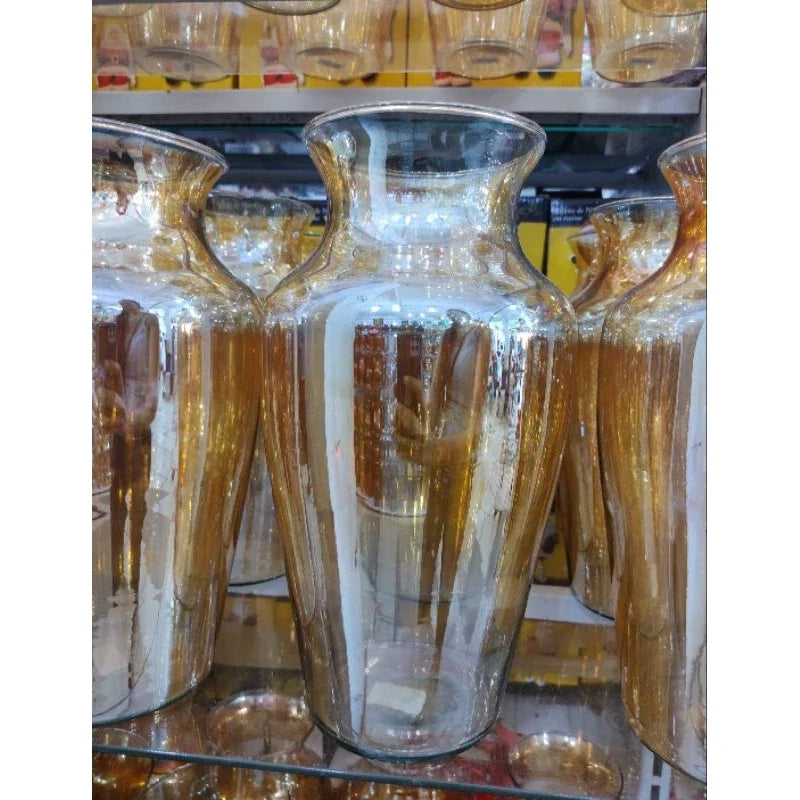 Vaso de Vidro Âmbar Florença