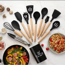 Kit Utensílios Silicone para Cozinha Premium 12 Peças