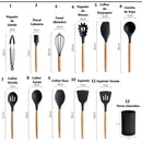 Kit Utensílios Silicone para Cozinha Premium 12 Peças
