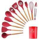 Kit Utensílios Silicone para Cozinha Premium 12 Peças