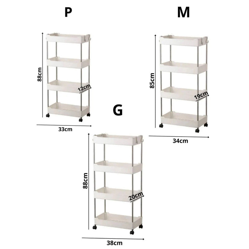 Carrinho Organizador de 4 Andares Multiuso