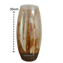 Vaso Boleado de Vidro Âmbar 30cm