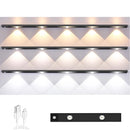 Luminária 3 Cores LED Sensor De Movimento Luz Recarregável USB Cozinha Armário Roupeiro