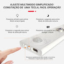 Luminária 3 Cores LED Sensor De Movimento Luz Recarregável USB Cozinha Armário Roupeiro