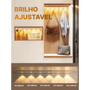 Luminária 3 Cores LED Sensor De Movimento Luz Recarregável USB Cozinha Armário Roupeiro