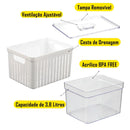 Kit 4 Organizadores de Geladeira 3,8L com Tampa