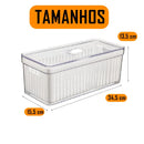 Kit 2 Organizadores de Geladeira 6,8L com Tampa