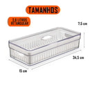 Kit 4 Organizadores de Geladeira 3,6L com Tampa