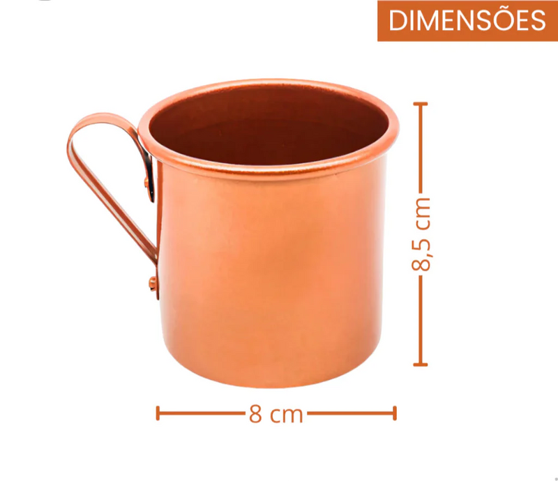 Kit 2 Canecas Moscow Mule Alumínio Linha Premium