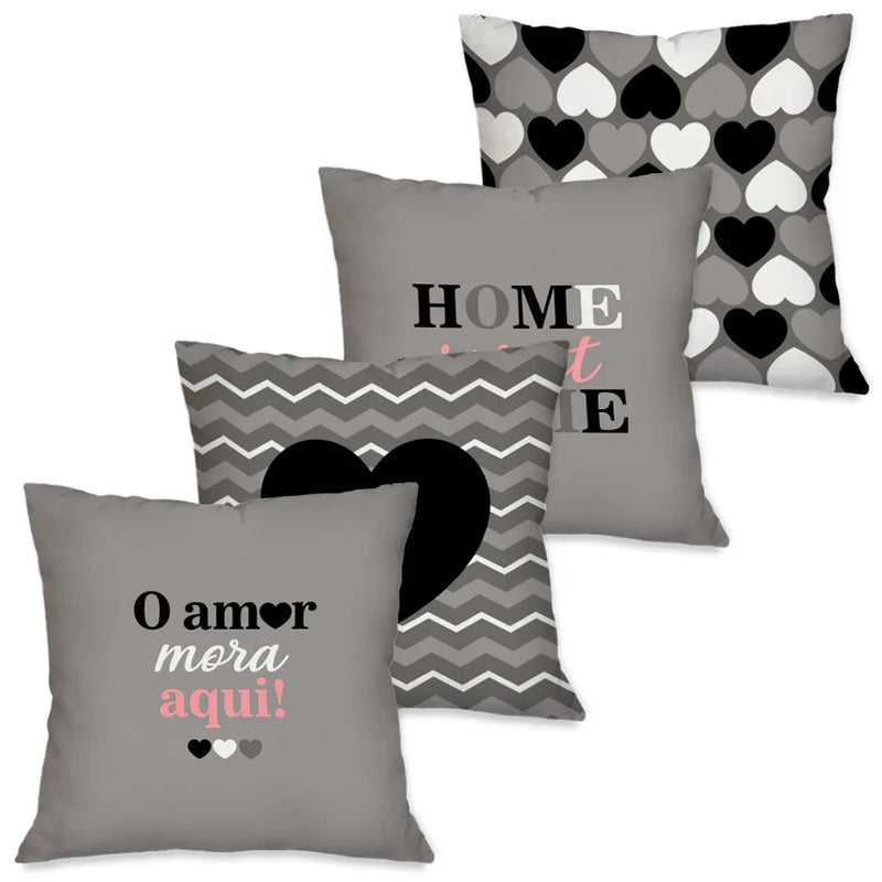 Kit 4 Capas para Almofadas