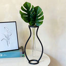 Vaso Minimalista com 2 Hastes de Costela de Adão