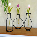 Vaso Minimalista com 2 Hastes de Costela de Adão