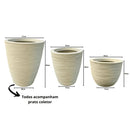 Kit de Vasos Decorativos em Polietileno