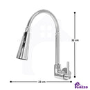 Torneira Gourmet Metal Inox Cone Flexível para Parede