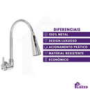 Torneira Gourmet Metal Inox Cone Flexível para Parede