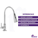 Torneira Gourmet Metal Inox Cone Flexível