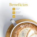 Jogo 6 Xícaras Coloridas de Porcelana com Pires de Madeira