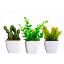 Kit 3 Mini Vasinhos com Plantinha Artificial