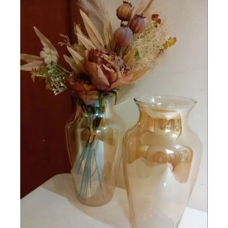 Vaso de Vidro Âmbar Florença