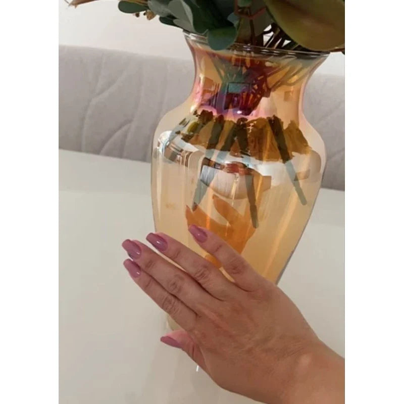 Vaso de Vidro Âmbar Florença