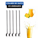 Kit 5 Peças Colher Bailarina de Suco em Inox 30cm Linha Premium