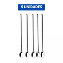 Kit 5 Peças Colher Bailarina de Suco em Inox 30cm Linha Premium