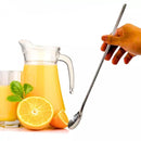 Kit 5 Peças Colher Bailarina de Suco em Inox 30cm Linha Premium