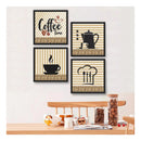 Kit 4 Quadros Decorativos Café Xícara