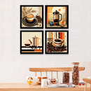 Kit 4 Quadros Decorativos Café Xícara