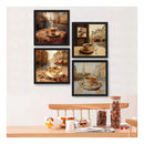 Kit 4 Quadros Decorativos Café Xícara