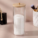 Kit Organizador de Acrílico com Tampa de Bambu