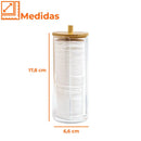 Kit Organizador de Acrílico com Tampa de Bambu