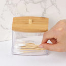 Kit Organizador de Acrílico com Tampa de Bambu