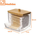 Kit Organizador de Acrílico com Tampa de Bambu