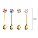 Kit 4 Peças Talheres de Aço Inox Dourado